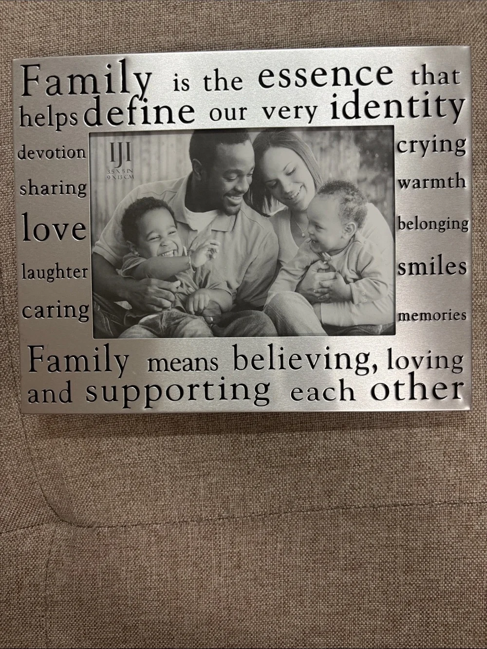 2-Family Sentiment Silver Photo Frame - Inspirational Home Accent